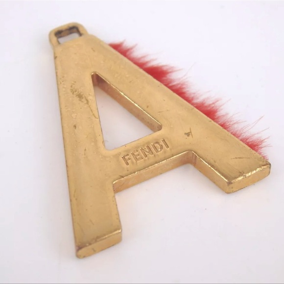 AUTH FENDI Alphabet Charm Letter A Pendant - Picture 2 of 4